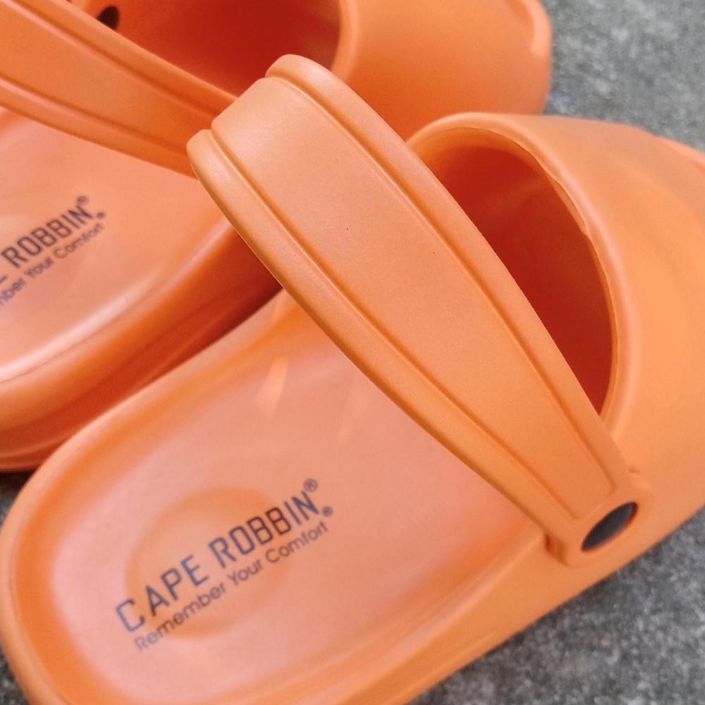 Orange Slingback Slide